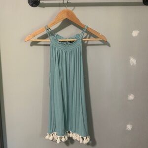 Doe and Rae teal tank top from a boutique.